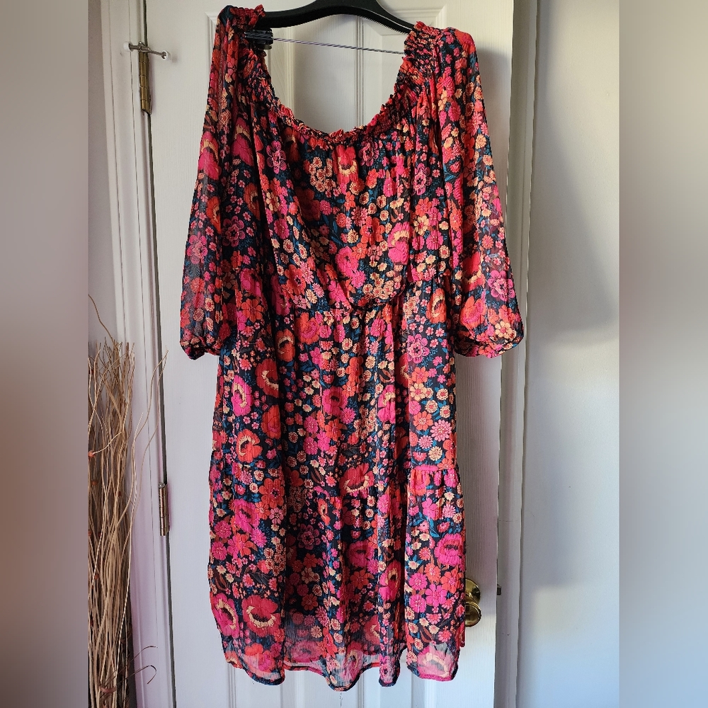 Off the Shoulder Floral Dress